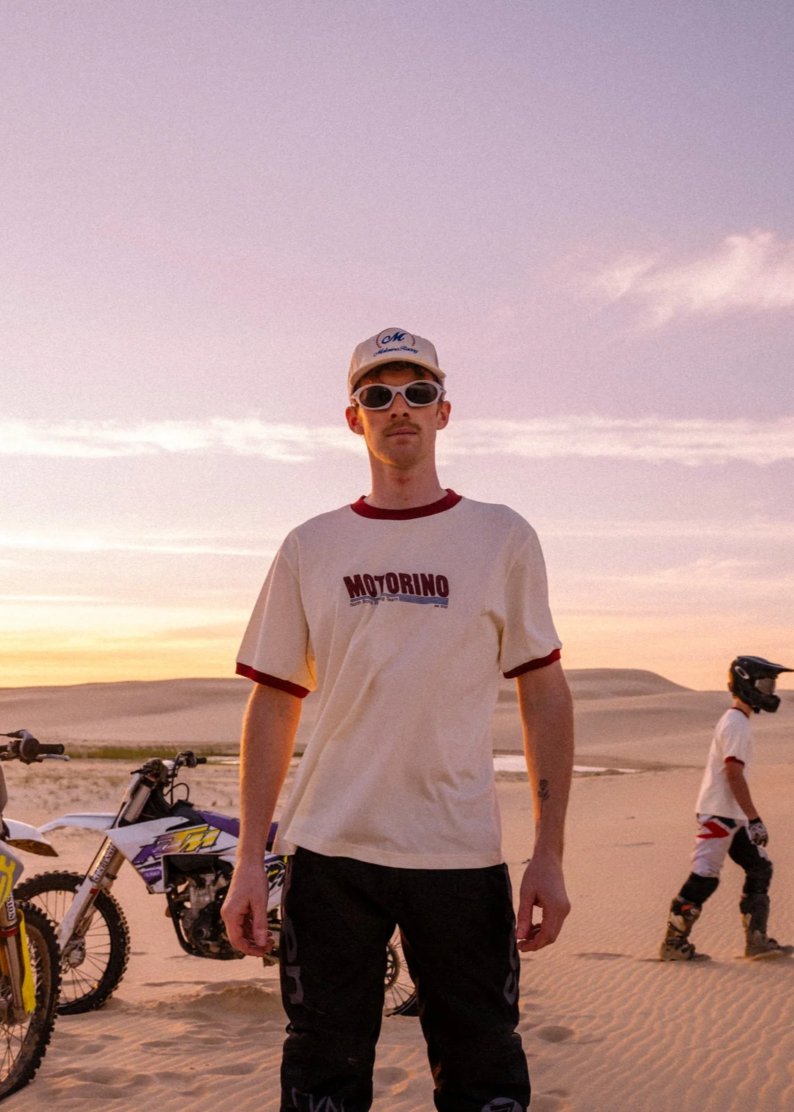 Moto Ringer Tee - Off White - Image 7