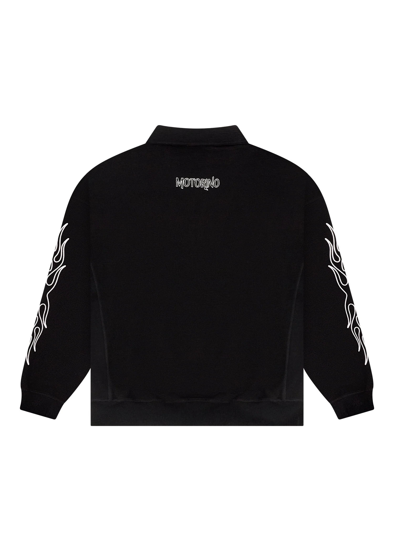 Quarter Zip Waffle - Black - Image 2