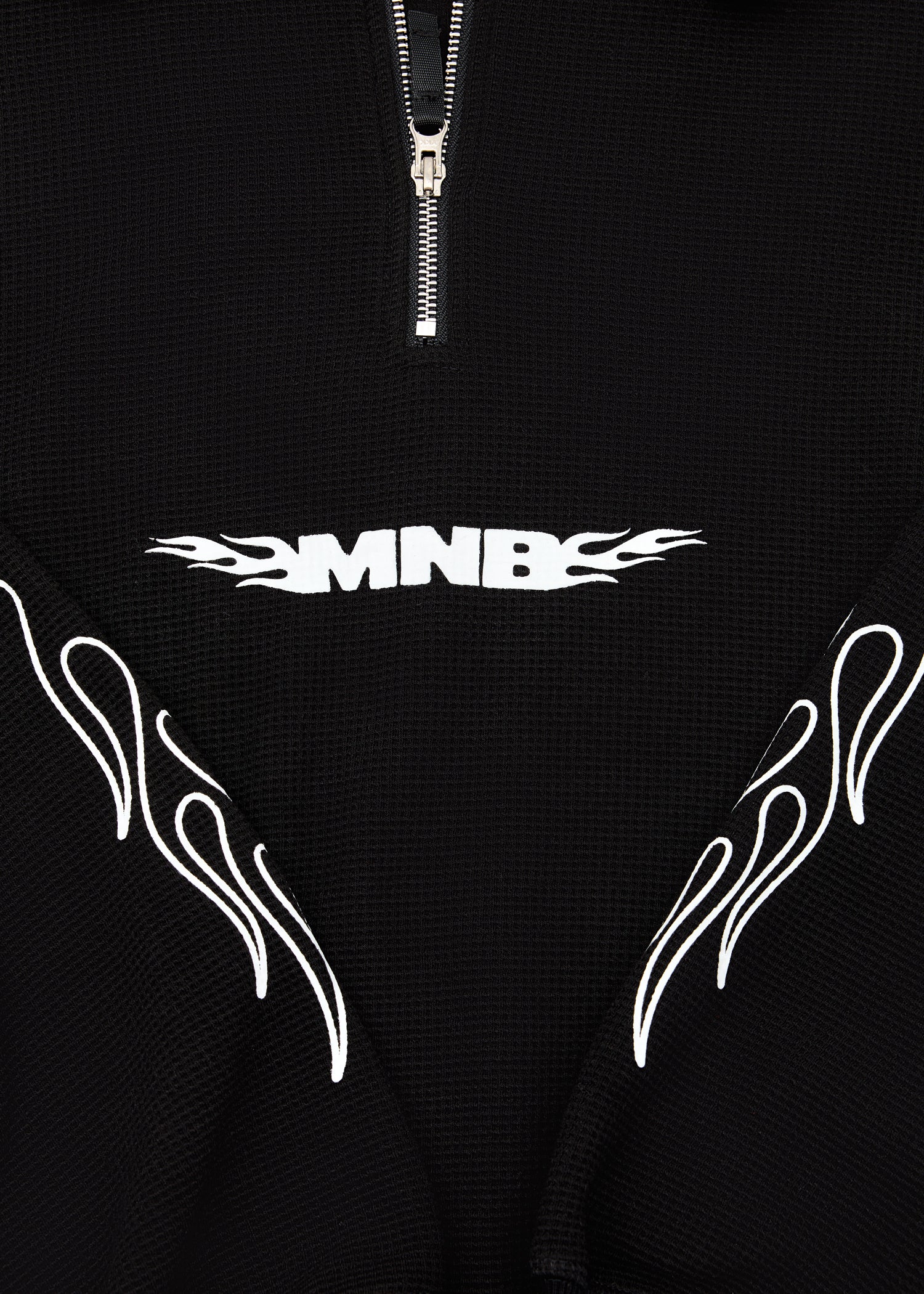 Quarter Zip Waffle - Black - Image 6