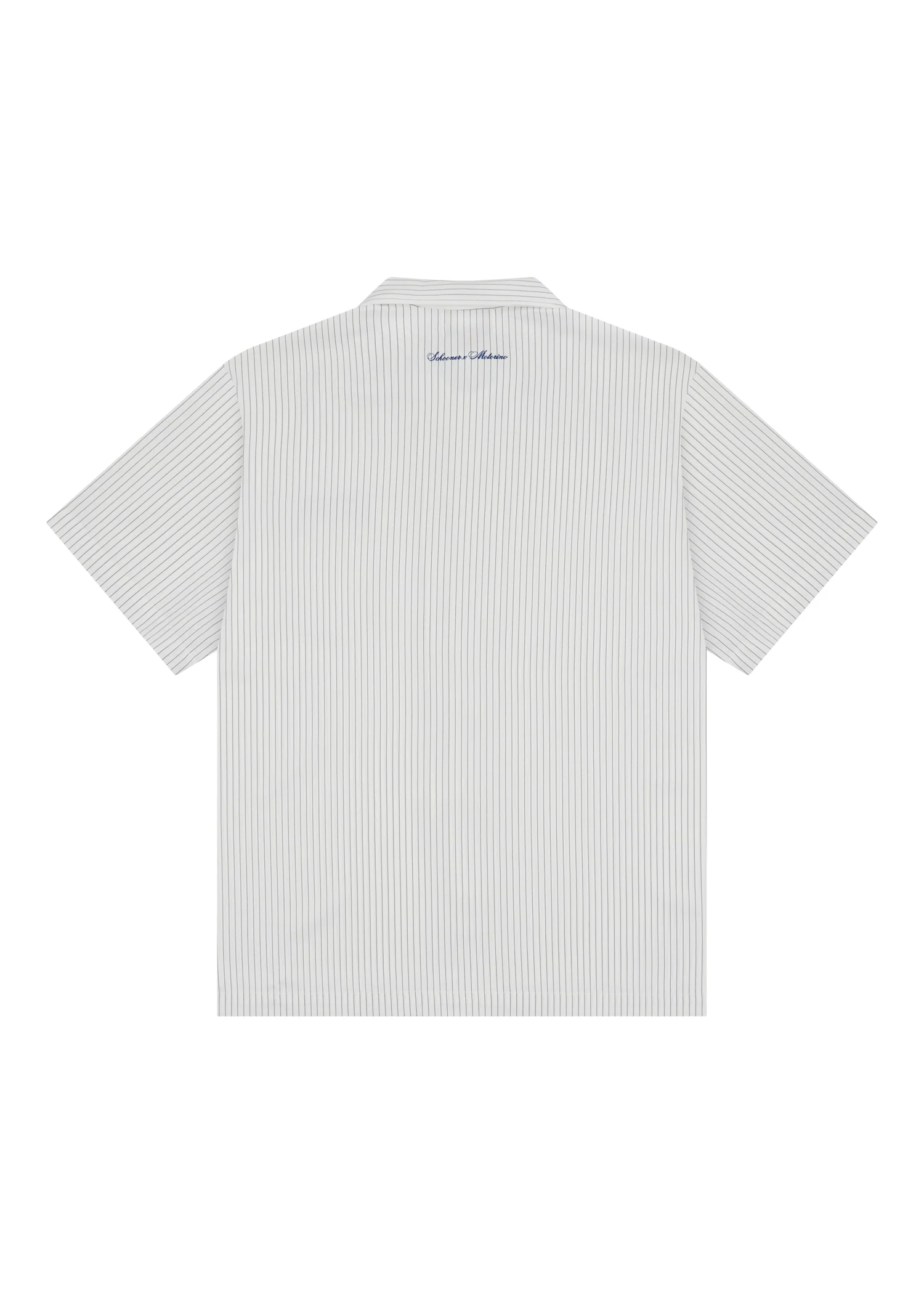 Schooner Scorer x Motorino Pinstripe Shirt - White and Black - Image 2