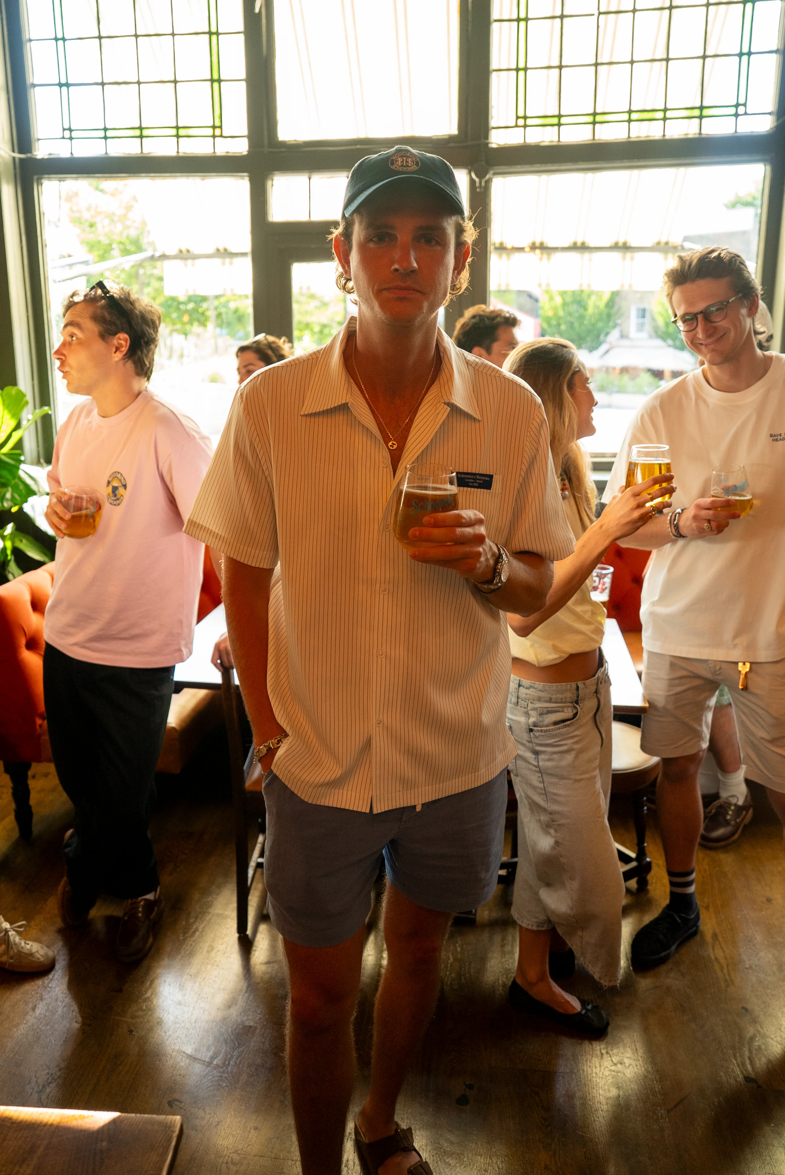 Schooner Scorer x Motorino Pinstripe Shirt - White and Black - Image 7