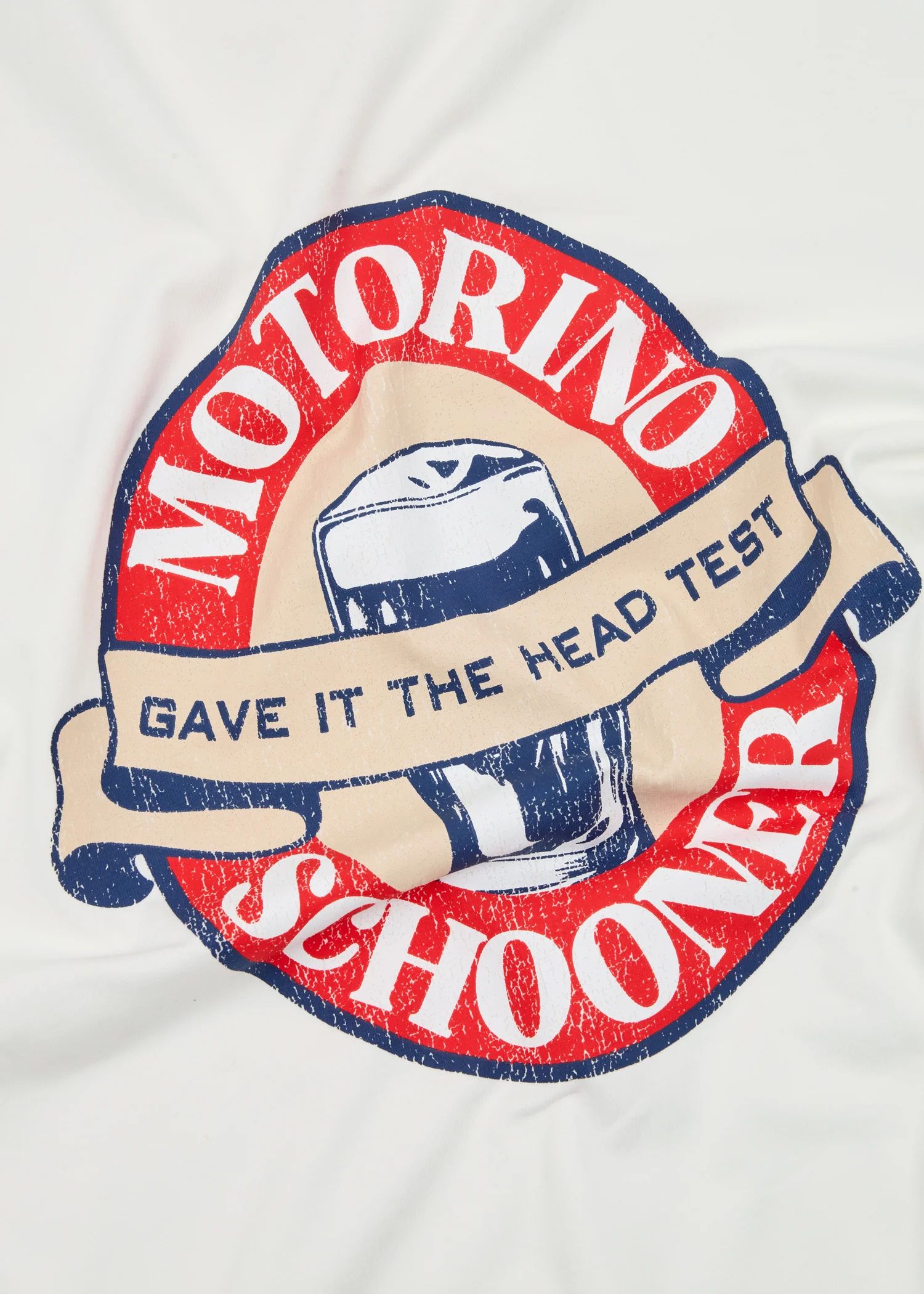 Schooner Scorer x Motorino Crest Tee - Off White - Image 3