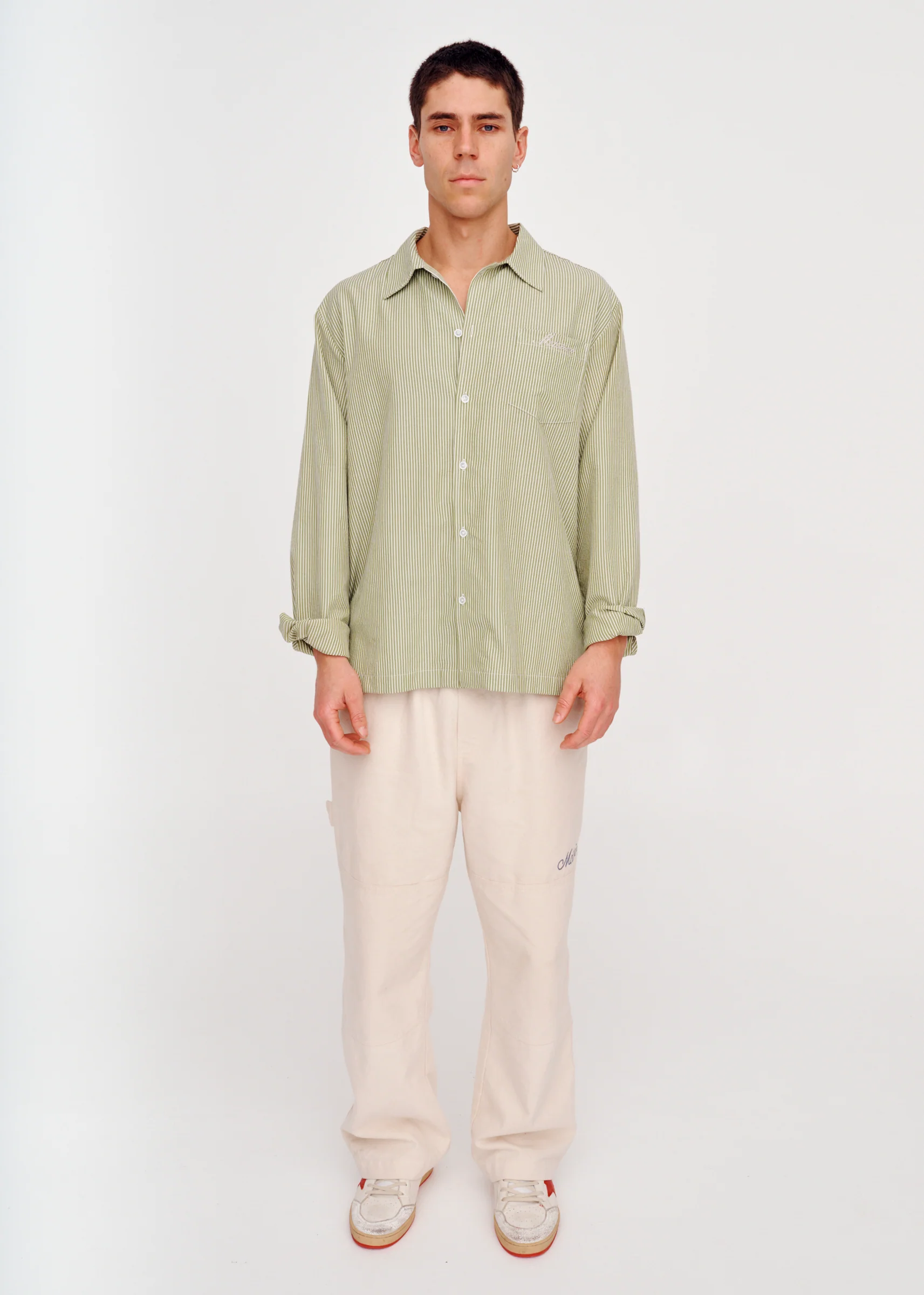 Striped Long Sleeve - Olive - Image 3