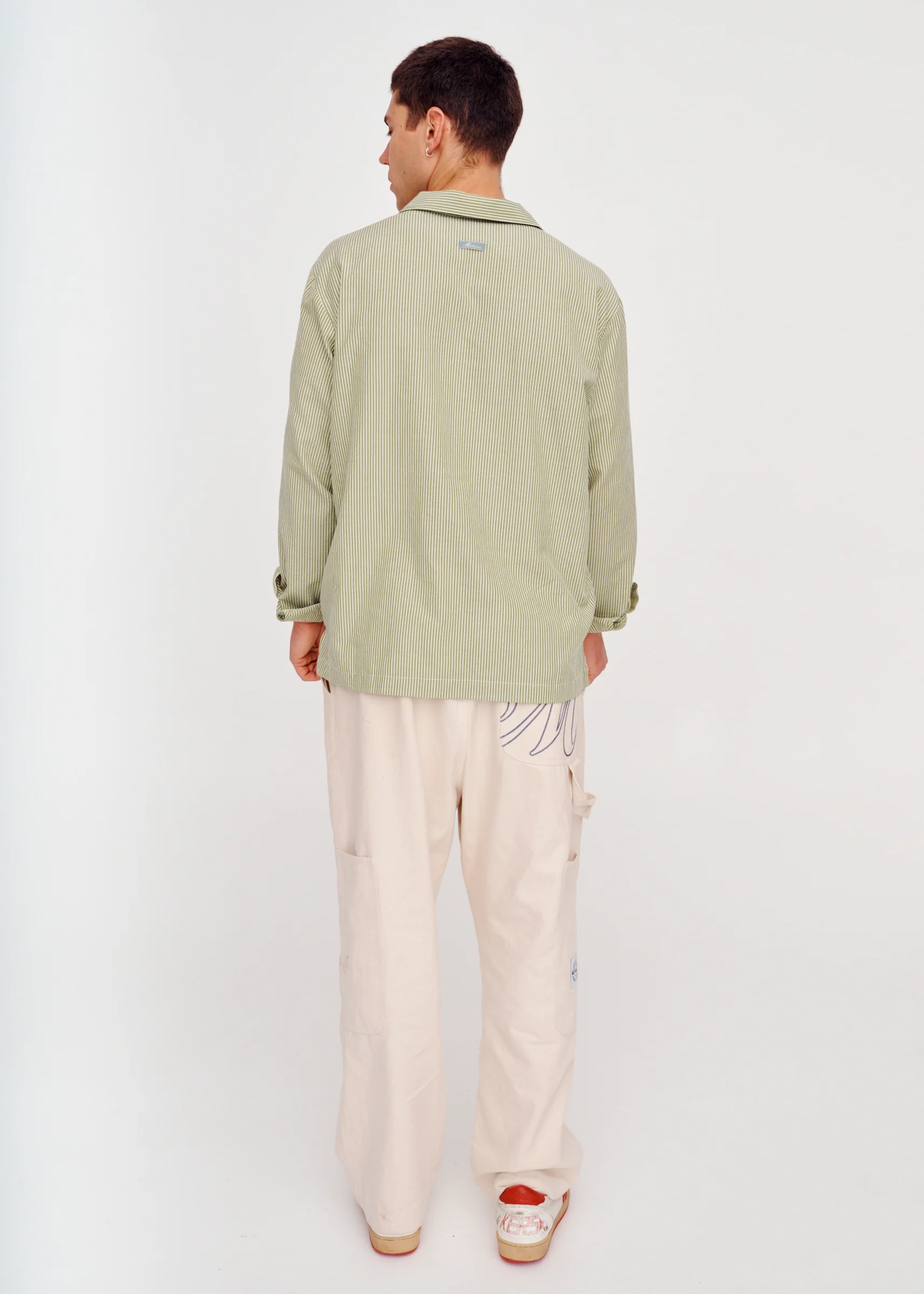 Striped Long Sleeve - Olive - Image 4
