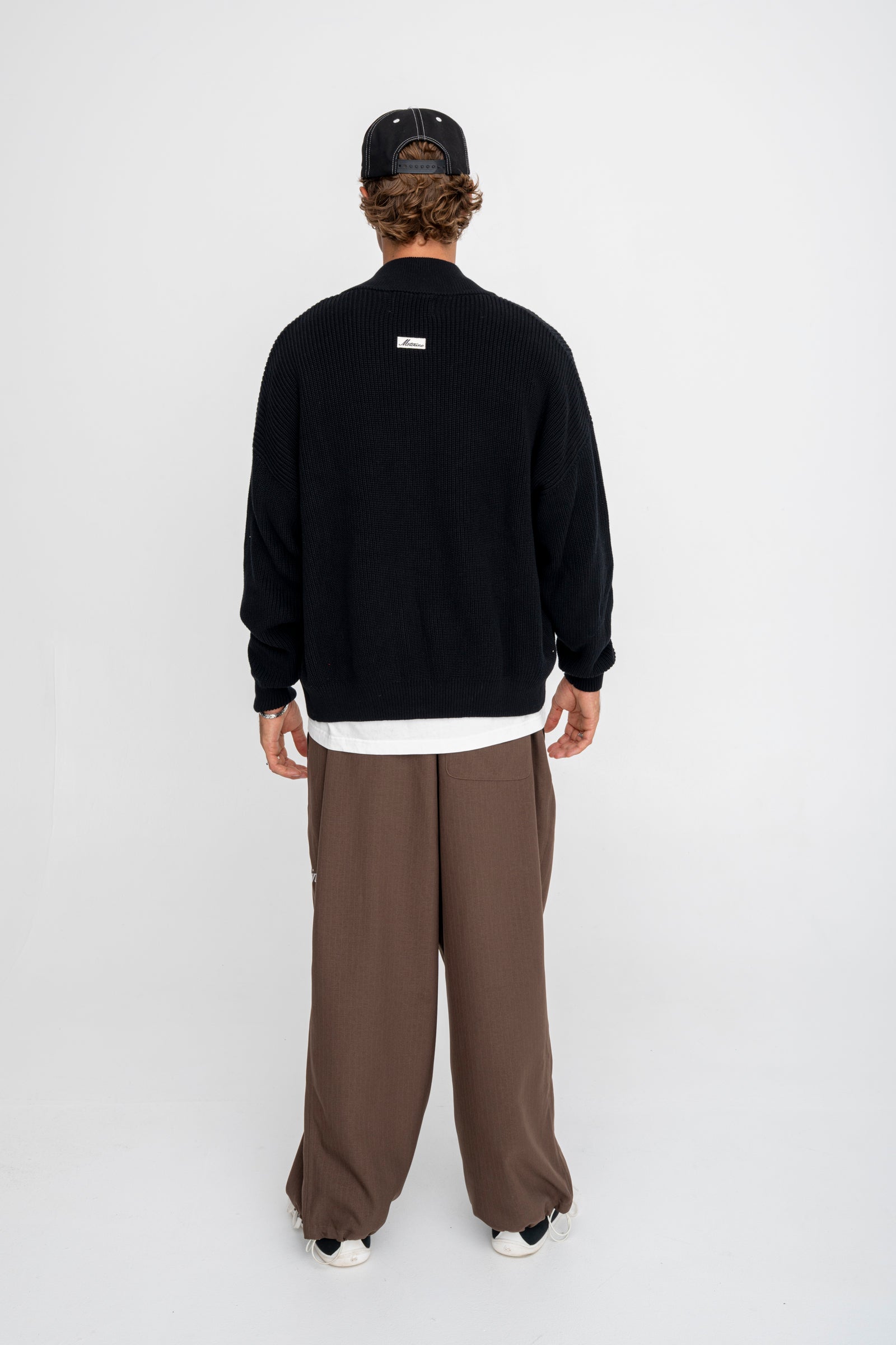Zipped Knit - Black - Image 8