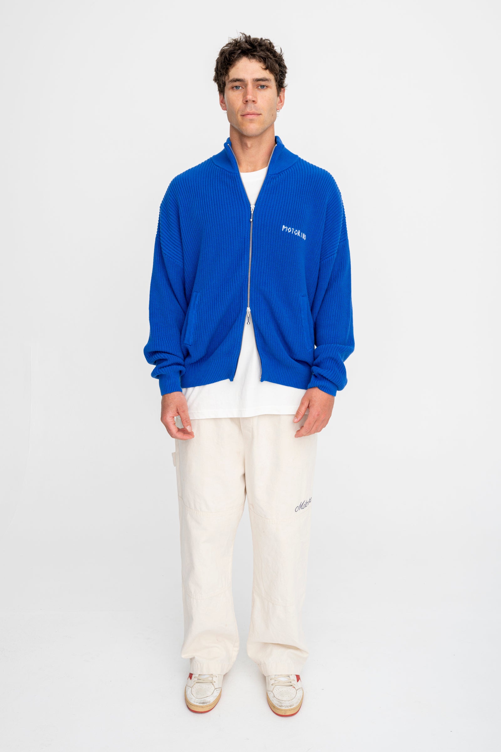Zipped Knit - Blue - Image 4